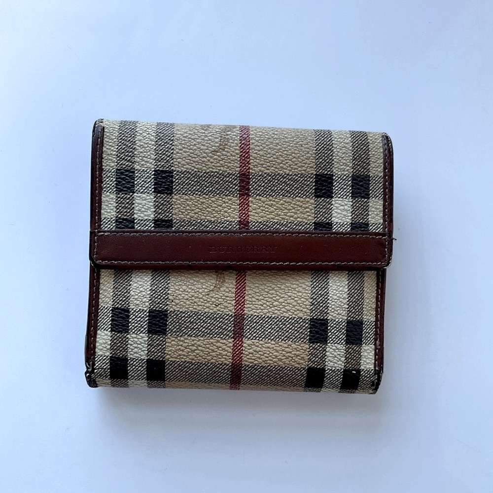 Burberry Check Nova Print Wallet